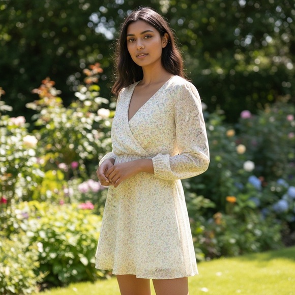 As U Wish Chiffon Mini Dress - Picture 2 of 6